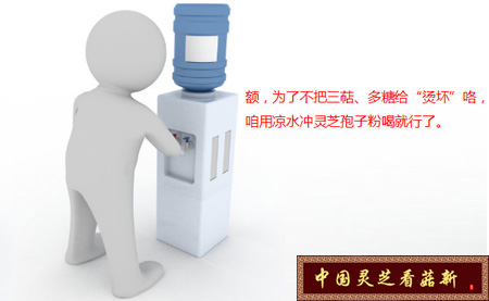 靈芝孢子粉要用溫開水沖服，涼水、熱水效果均不好